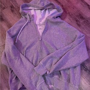 Pink Glitter Zip Up Hoodie